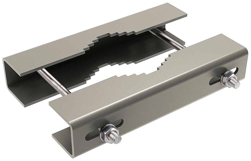 Support de fixation pour mât SLV FLOODLIGHT acier Ø100×200mm gris