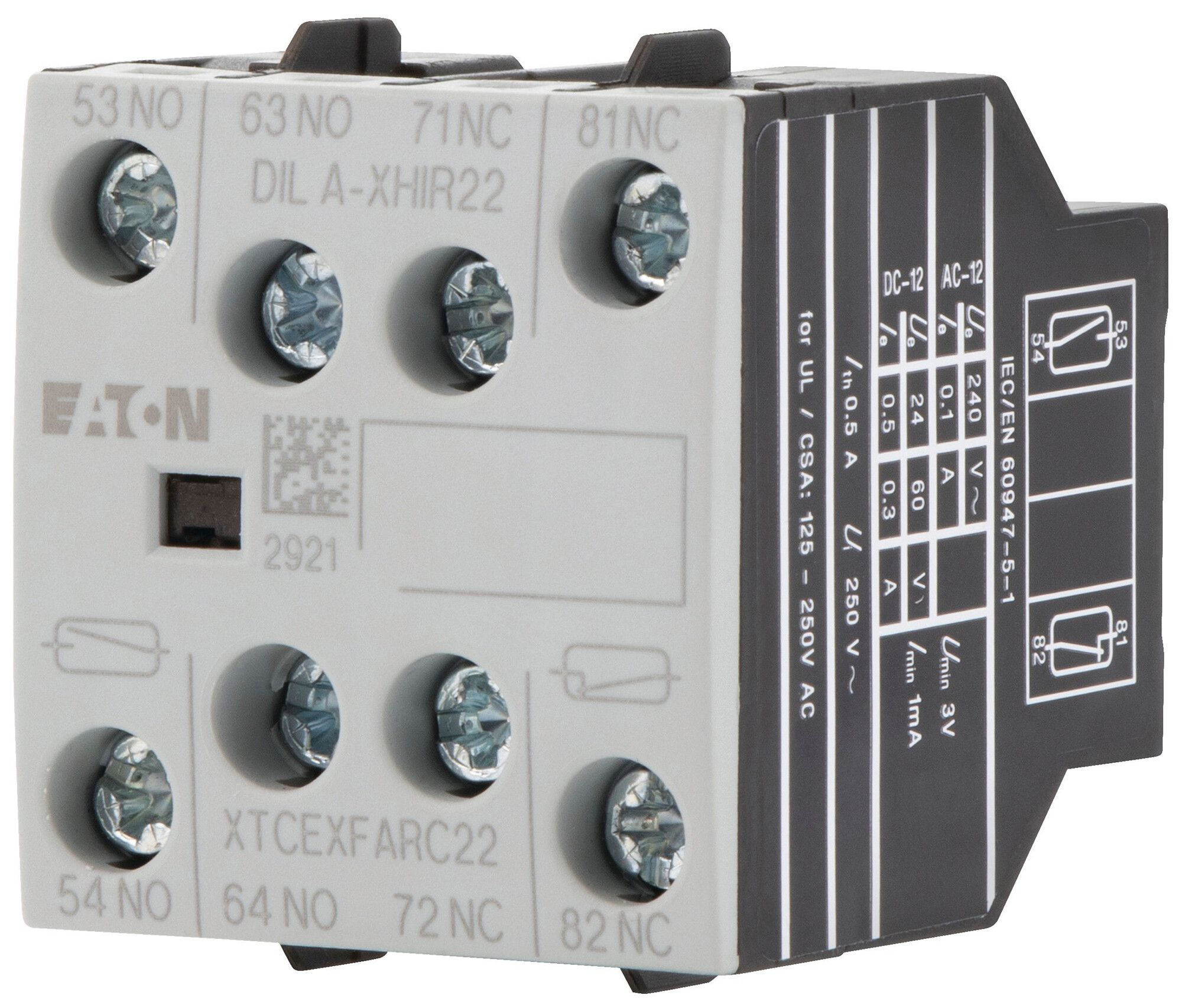 Hilfsschalter Eaton DILA-XHIR22 2NO 2NC 4A Schraubanschluss