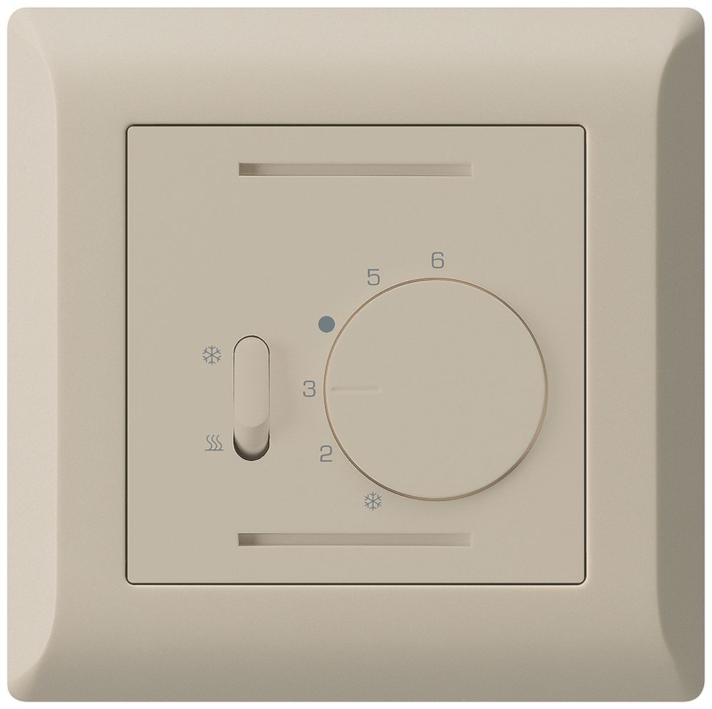 Termostato INC Hager kallysto.line, con interr.di riscald./raffred., beige