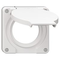 Deckel mit Klappdeckel NEVO Ø53mm IP21 ws (Dicht.sz)
