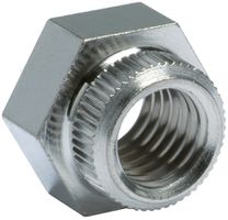 Einpressmutter Hager für Sammelschiene Messing vernickelt M8 Bohrung Ø10.25mm