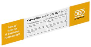 Targhetta di identificazione Bettermann 250×43mm