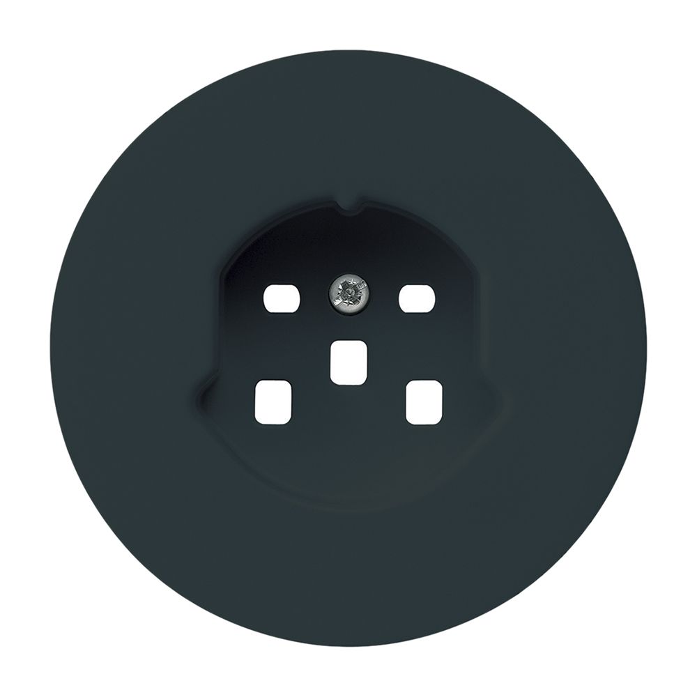 Frontset HA robusto für Steckdose Typ 25 mit Steckklemmen schwarz