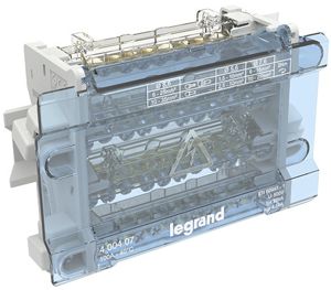 Bloc de bornes Legrand, 4 pôles, 100A, 11 bornes