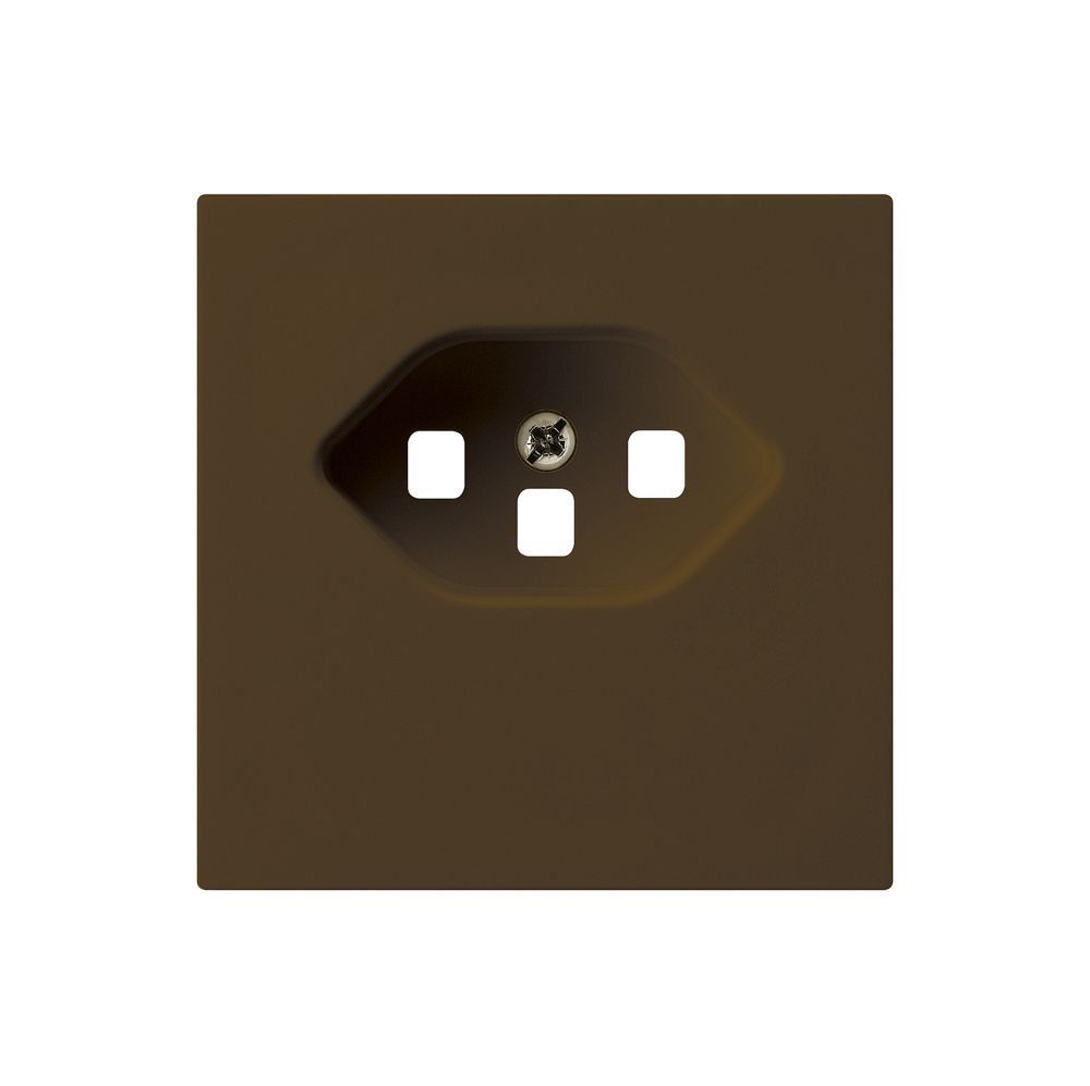 Plaque frontale kallysto T23 brun 60×60mm pour prise bornes à vis