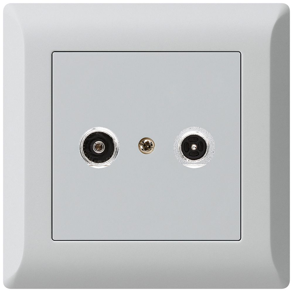 UP-Antennendose kallysto.line R/TV 14dB 2GHz hellgrau