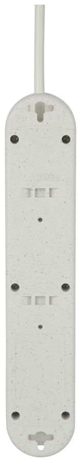 Prise multiple Re:Life 10A avec interrupteur EN/HORS 4×T13 1.8m blanc