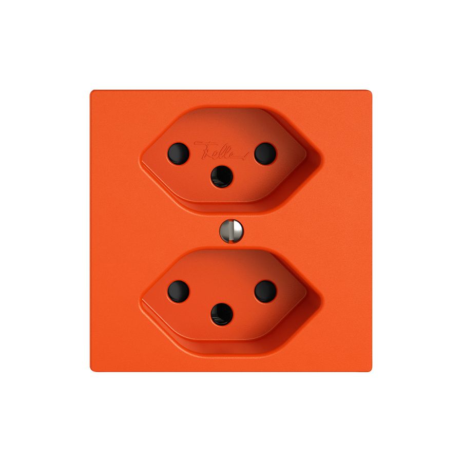 Prise EDIZIO.liv SNAPFIX® 2×T13 avec shutter ora