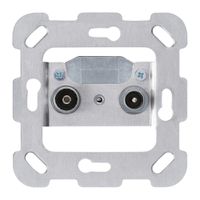 Einsatz zu R/TV-Dose Hager 14dB Durchgangsdose mit Befestigungsplatte