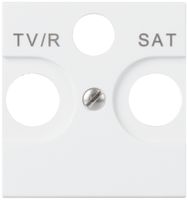 Frontplatte MOS TV/FM/SAT weiss 2 Module