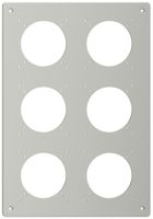 Montageplatte Feller NEVO SNAPFIX® 3×2 Ø69mm 225×325mm grau