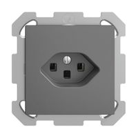 UP-Steckdose EDIZIOdue T23 16A dunkelgrau, mit Steckklemmen