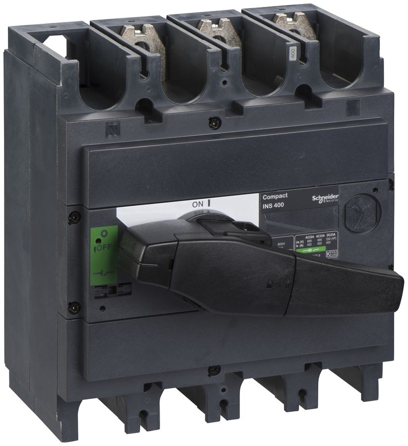 Interupteur de charge Schneider Electric INS 3L 400A avec poignée rotative noir