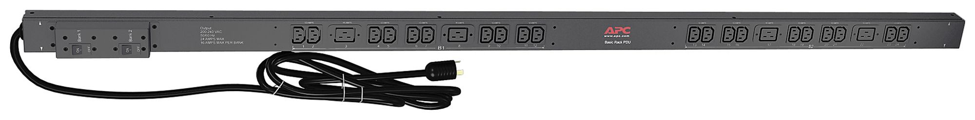 Presa multipla Rack PDU Basic 56×1619×44mm 20×C13 4×C19 30A