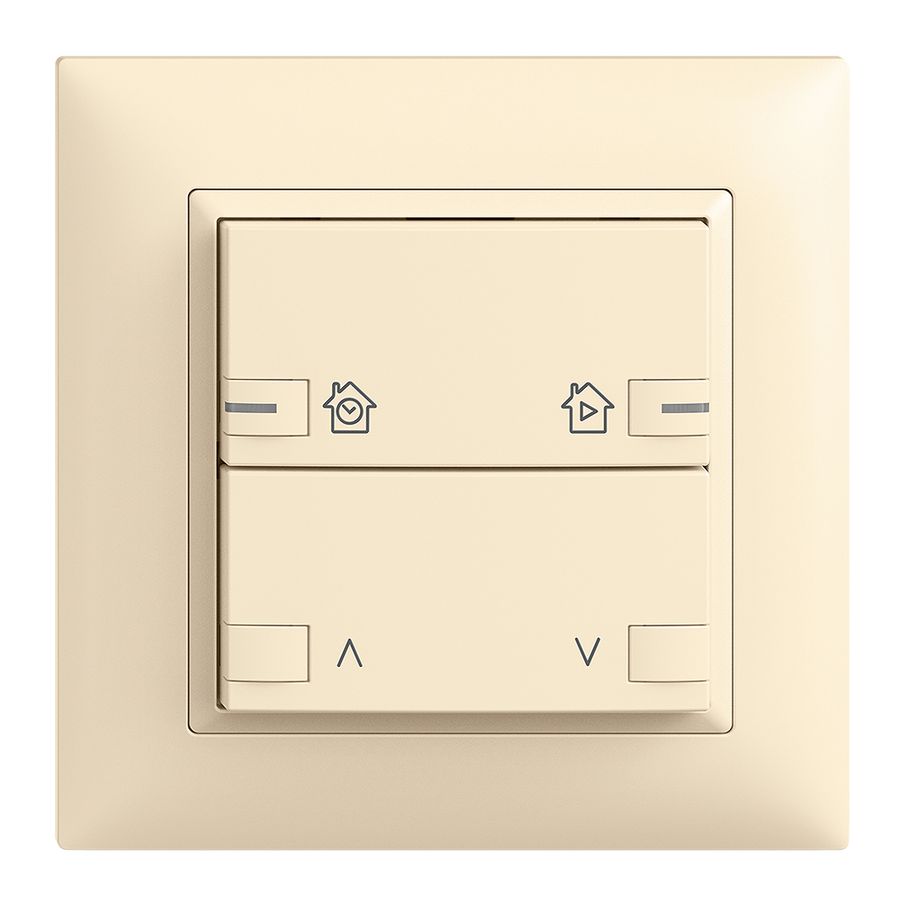 UP-Frontset EDIZIOdue zeptrionAIR Motor 1K mit Bez. mit LED vanille