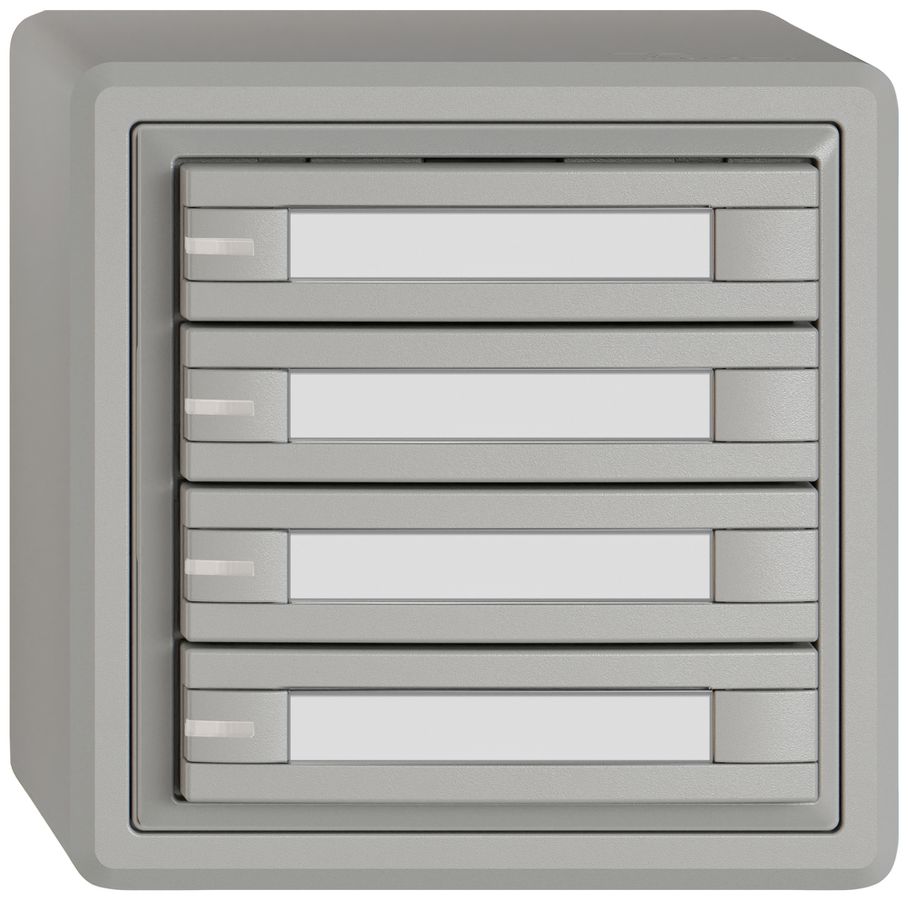 Pulsante KNX RGB AP EDIZIO.liv SNAPFIX® sensore temp.RGB-LED targ.4× com.2T grc