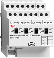 EB-Schaltaktor KNX 4×16A C-Last 4TE REG-K FH
