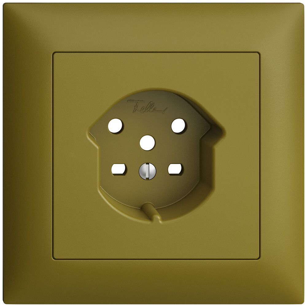 UP-Frontset EDIZIOdue olive 88×88mm 1×T15