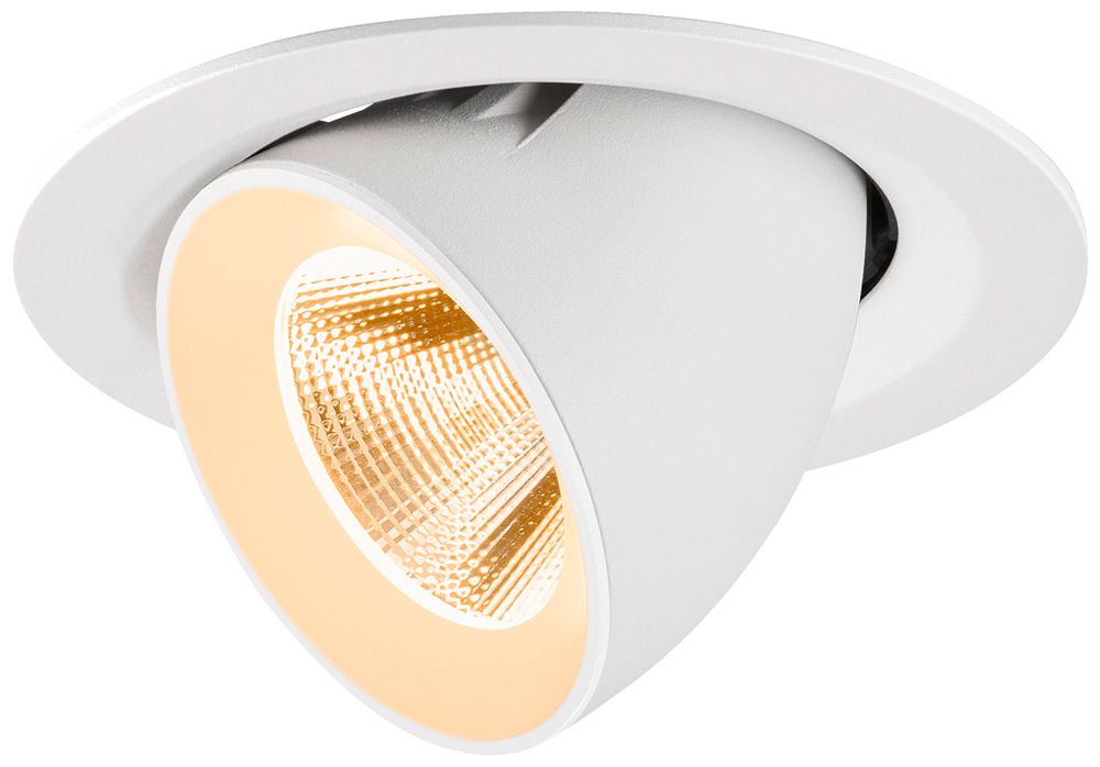 Downlight LED SLV NUMINOS GIMBLE M 12W 1700lm 2700K NB DALI Ø135×95 blanc
