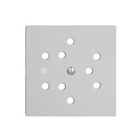 Kit frontal EDIZIOdue gris clair, 60×60mm 3×T12, lentille,