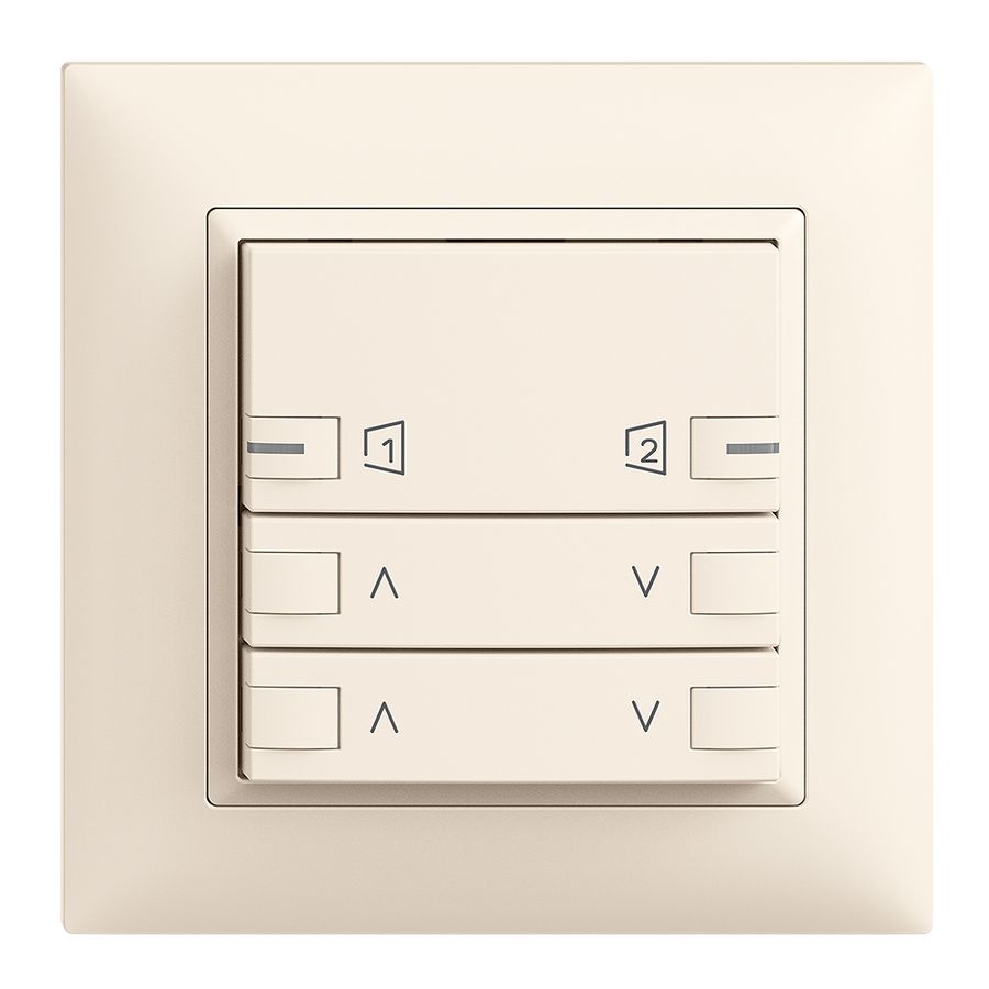 UP-Frontset EDIZIOdue zeptrionAIR Motor 2K S1/S2 mit LED crema