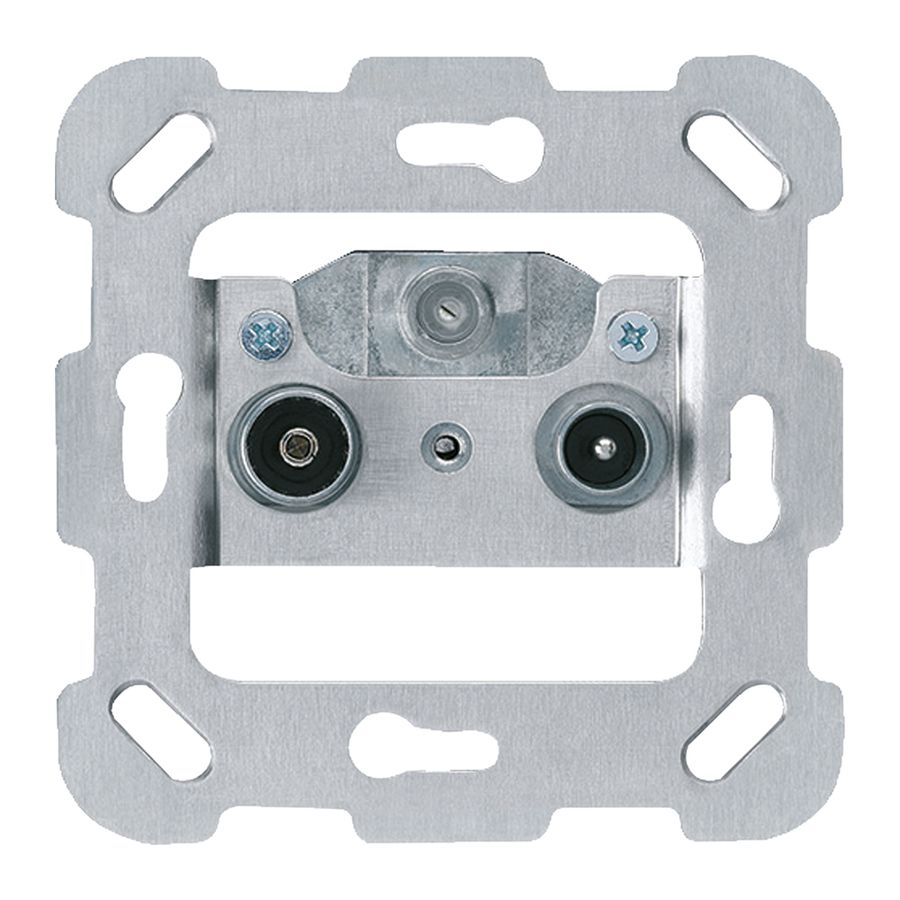 Einsatz zu R/TV/SAT-Dose Hager mit Befestigungsplatte