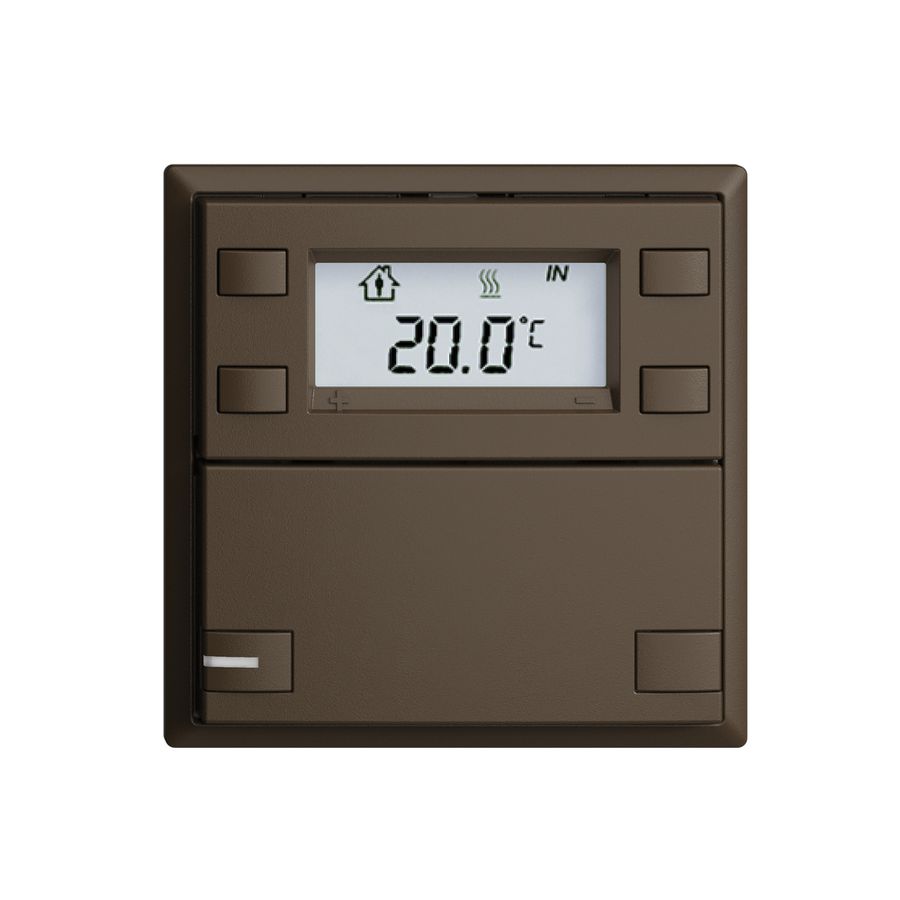 Poussoir RTH ENC KNX 1× EDIZIOdue F coffee, avec LED RGB