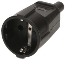 Kupplungssteckdose Schuko MAX HAURI L+N+PE 16A 250V 0.75…1.5mm² schwarz