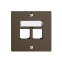 Kit di montaggio S-One EDIZIOdue F per 2×RJ45 diritto, coffee