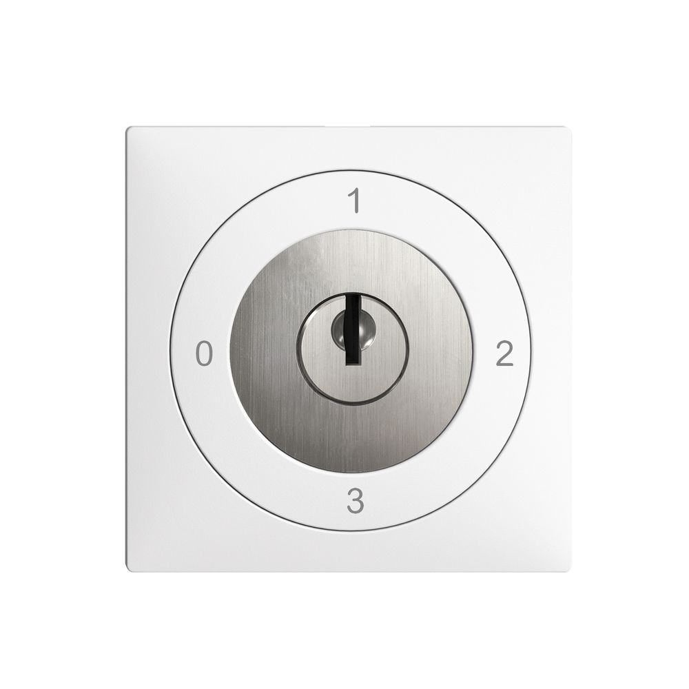 Interrupteur rotatif ENC EDIZIOdue 5/2P blanc, avec serrure de sûreté