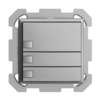 UP-KNX-Taster RGB EDUE, 250mW, o.LED, 3×Taste, 1×Tastenb., si