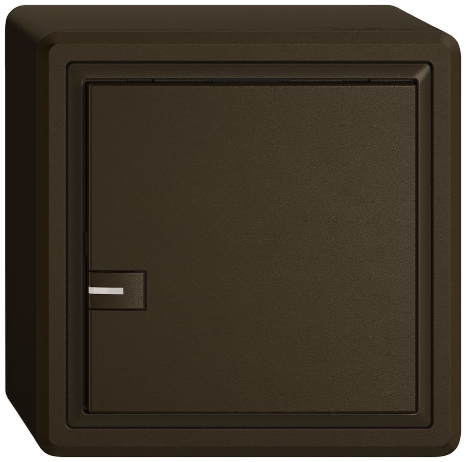 Poussoir KNX RGB AP EDIZIO.liv SNAPFIX® capteur temp.RGB-LED 1× comm.1T br