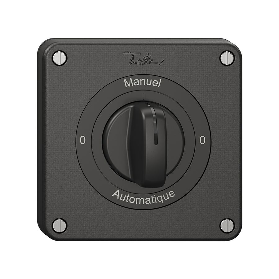 Interrupteur rotatif NEVO N.CO 2/1 L a.manette KS 0-Manuel-0-Automatique noir