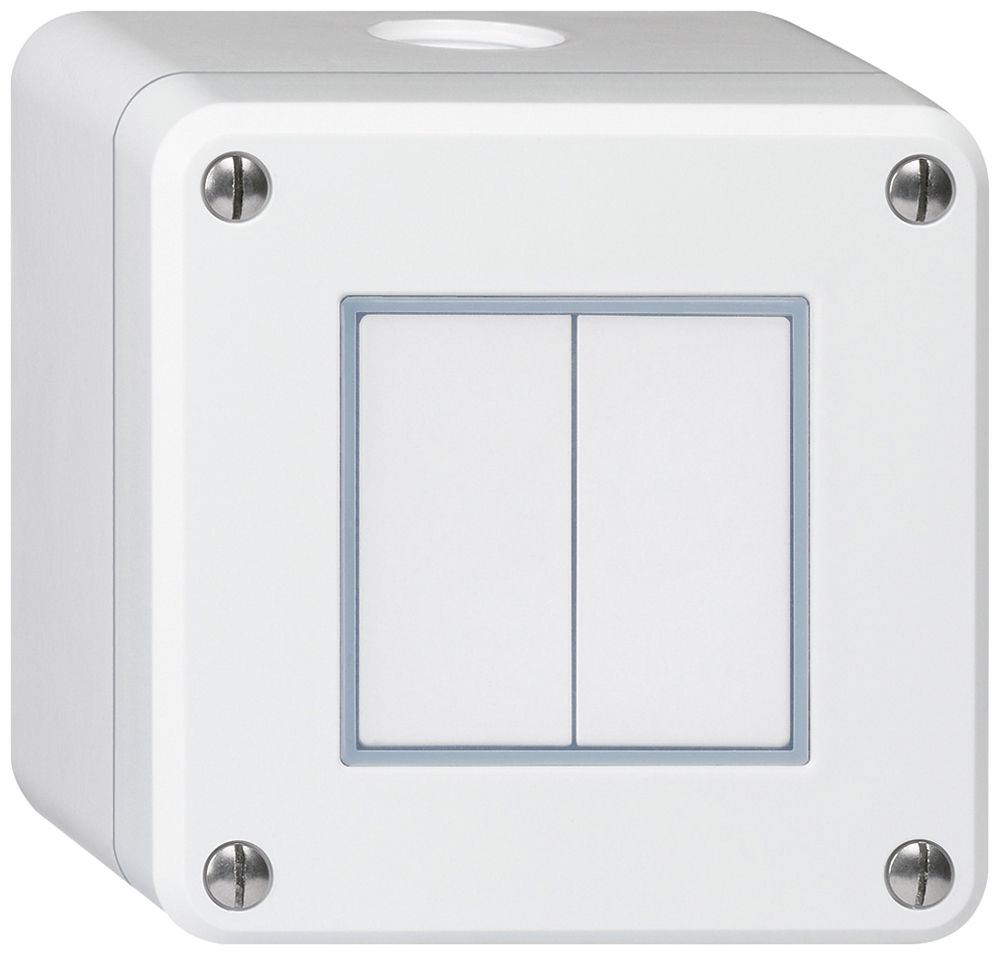 AP-Drucktaster robusto IP55 2×1P weiss