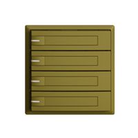 UP-Taster KNX 4-fach EDIZIOdue olive RGB mit LED mit Papiereinlage