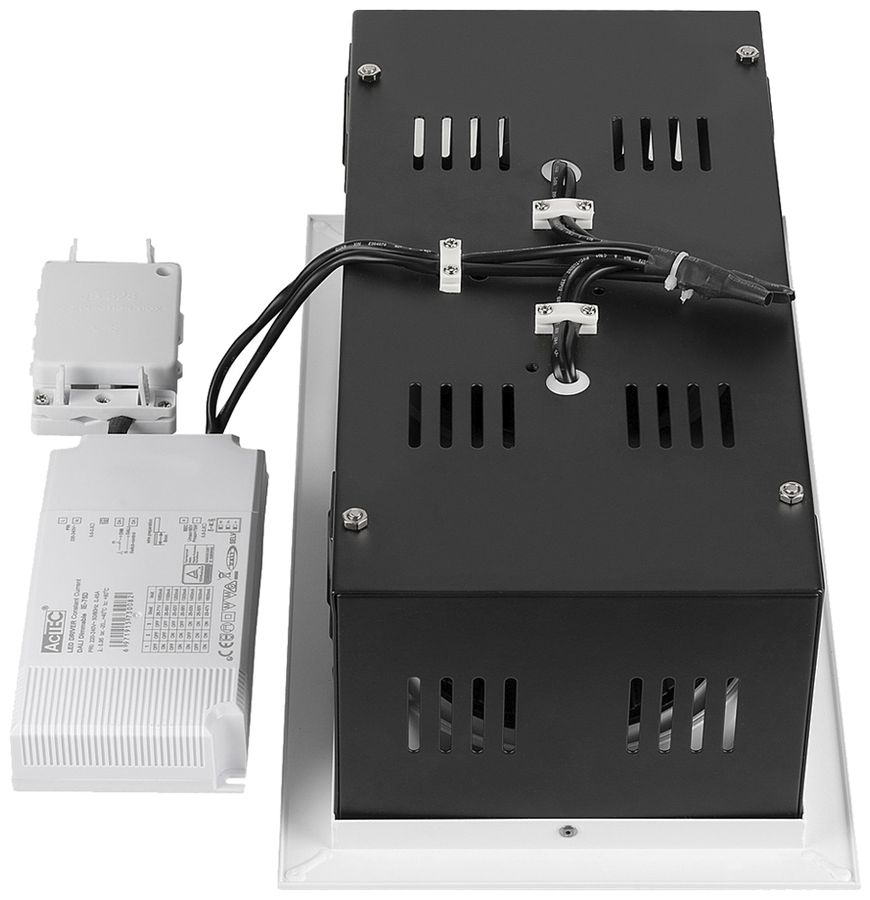 Downlight LED SLV KADUX 2×27W 3150lm 930 30° DALI 370×195mm blanc