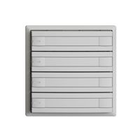 Pulsante INC KNX 4×EDIZIOdue grigio chiaro RGB con LED con inserto carta