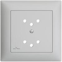 Kit frontale EDIZIOdue grigio chiaro 88×88mm 2×T12/1 con shutter