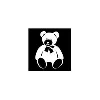 Fogl.simb.orsacchiott.d.stoffa EDIZIOdue nero 42×42 per lamp.LED