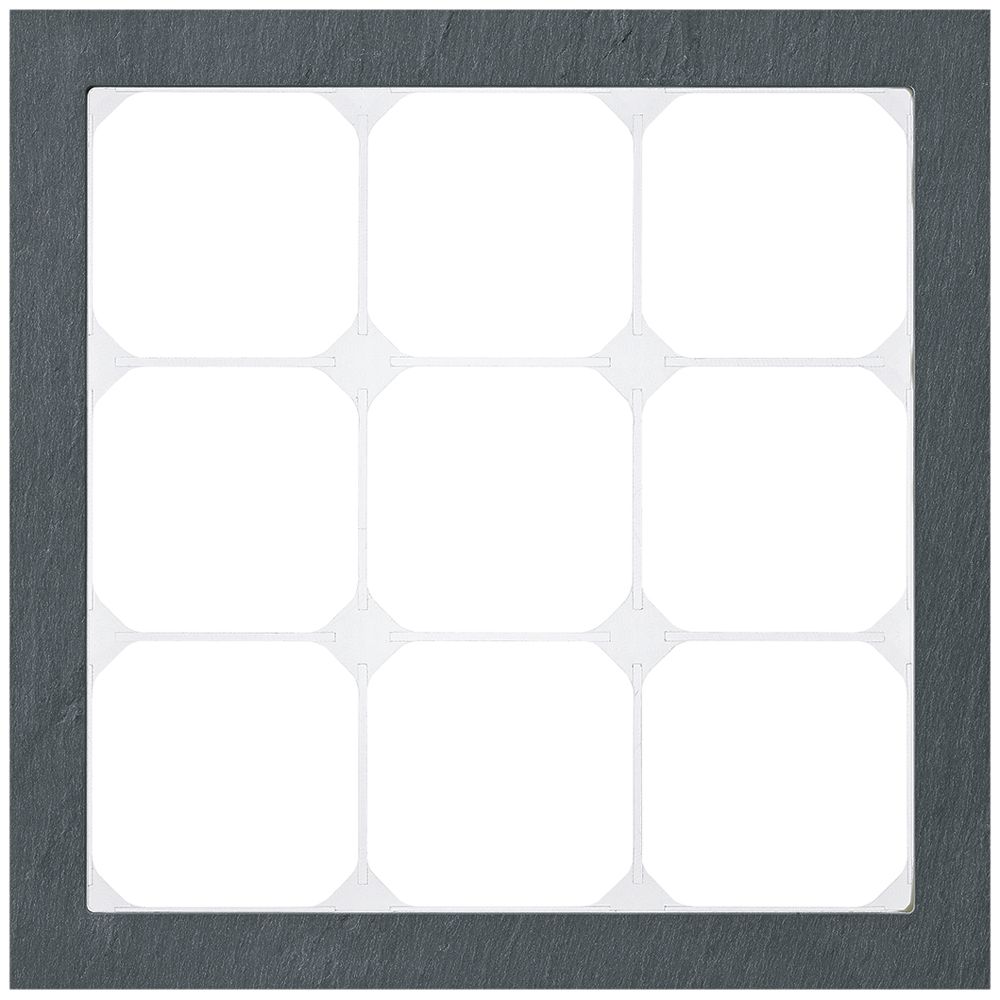 Abdeckrahmen KAL.art 3×3 214×214mm Schiefer schwarz