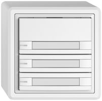 AP-KNX-Taster RGB EDIZIO.liv SNAPFIX® Temperaturfüh.RGB-LED Pap.3×T 2-Tbed.ws