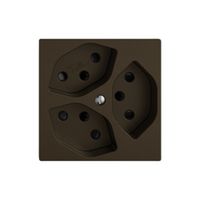 Steckdose EDIZIO.liv SNAPFIX® 3×T13 mit Shutter br