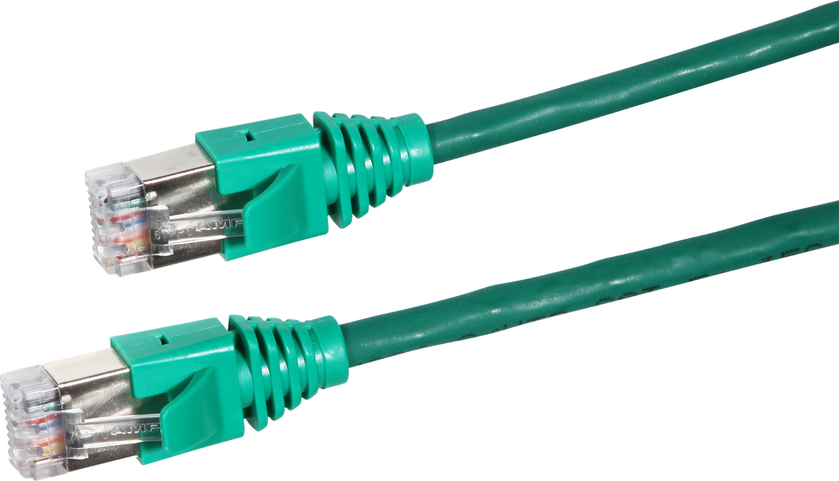 Patchkabel  S/UTP 2RJ45 10m grün halogenfrei