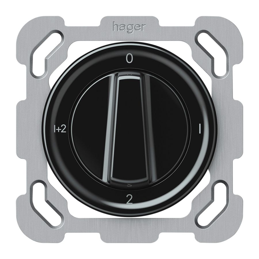 Interrupteur rotatif ENC origin commut.série 1/1L 16A 250V 0-1-2-1+2 77×77mm no