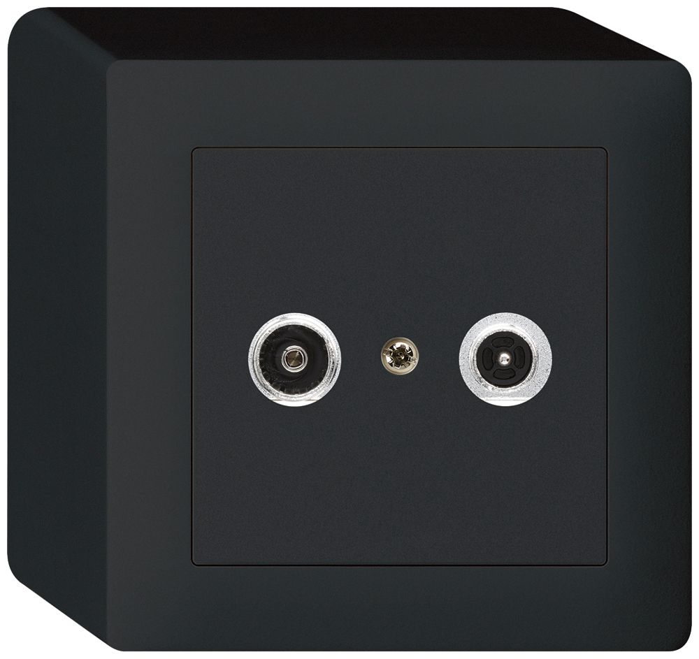 AP-Antennendose kallysto R/TV 10.5dB 2GHz schwarz