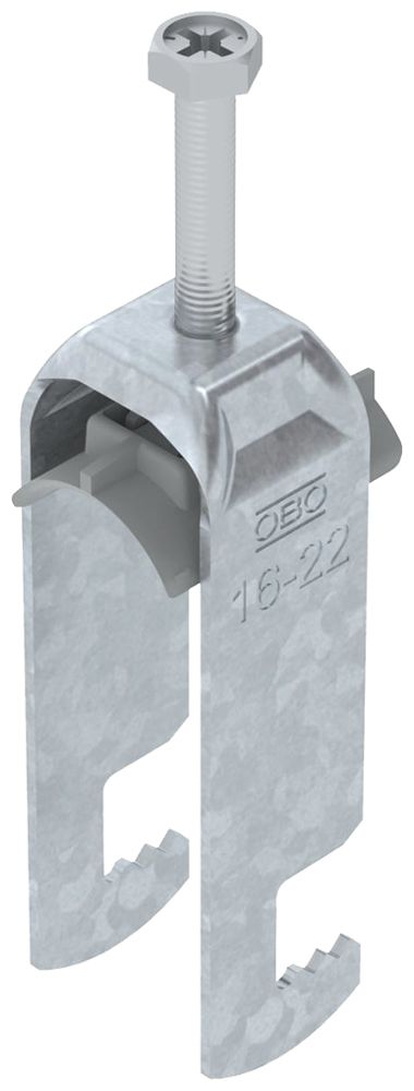 Fixation rapide BET 2056 pied à F mat.synthétique 16…22mm 2×câble acier Zn-ch-im