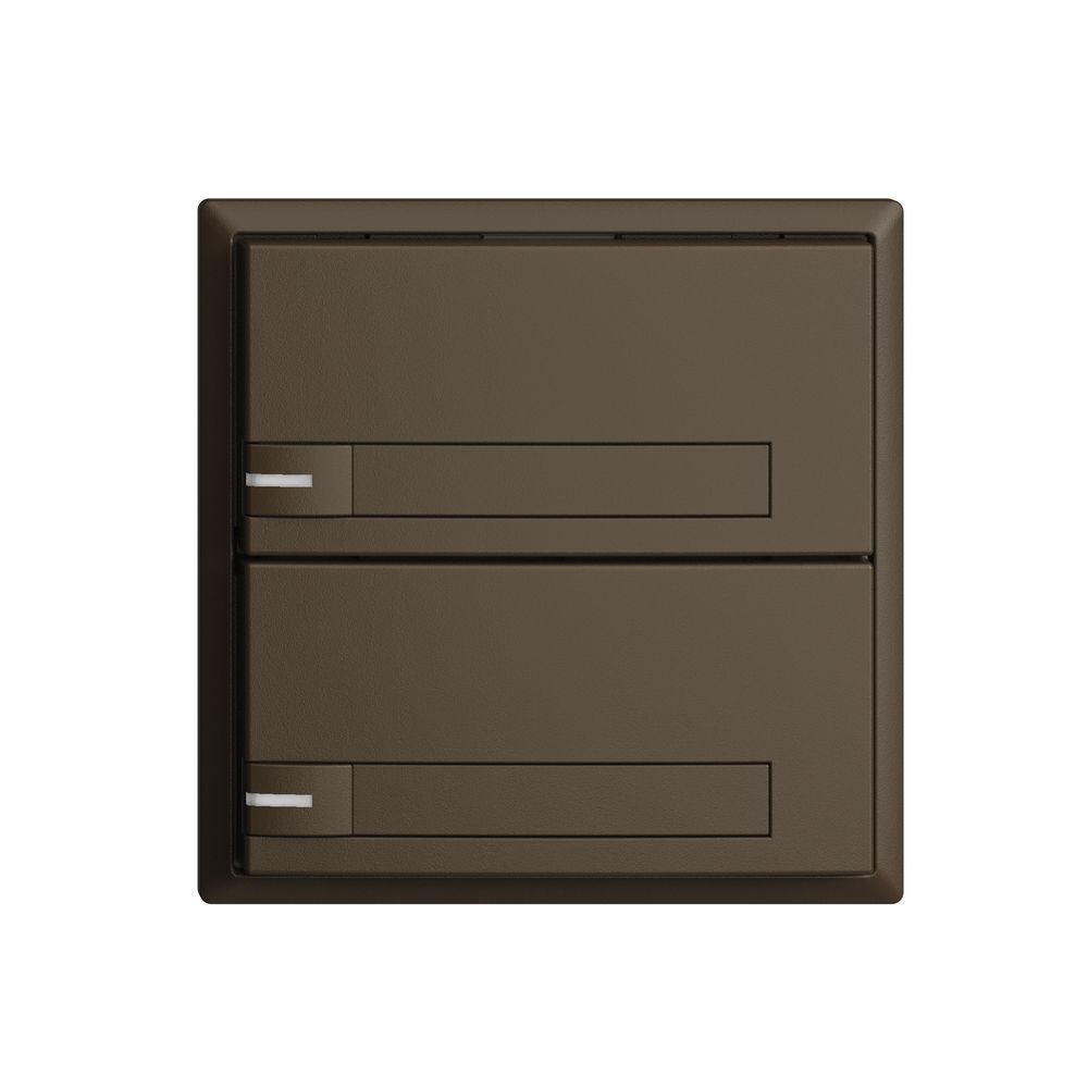 Poussoir KNX RGB EDUE, 250mW, a.LED RGB, a.papier, 2×poussoir, 1×touche, cof