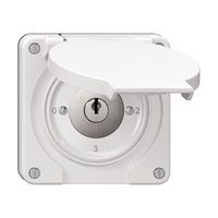 Interrupteur rotatif NEVO N.CO 5/1L avec serrure&2 clés KS 0-1-2-3 blanc