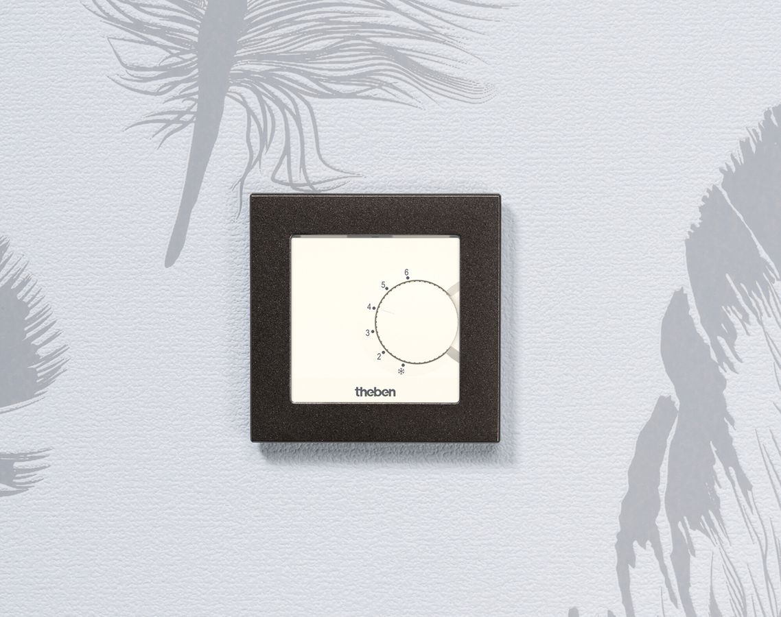 Thermostat d'ambiance ENC Theben RAMSES 741 S 230V AC 5…30°C 10A 71×71mm blanc