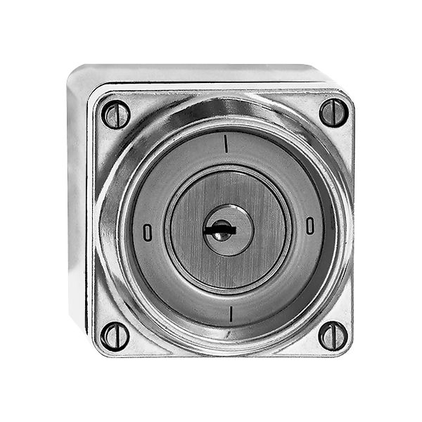 Interrupteur rotatif AP hum.0/2P Al nature avec serrure de sûreté